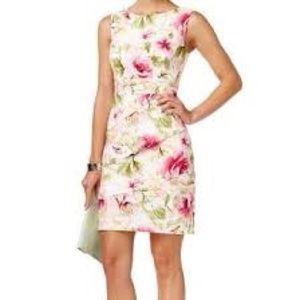 Women Connected Apparel Floral Tiered Dress